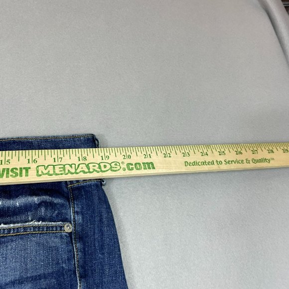 Rag & Bone Womens Distressed Dre Capri Jeans Size 33 Blue Raw Hem Deville Wash - Picture 4 of 14